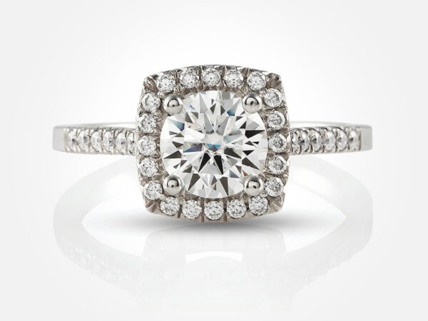 Halo Cube – engagement ring