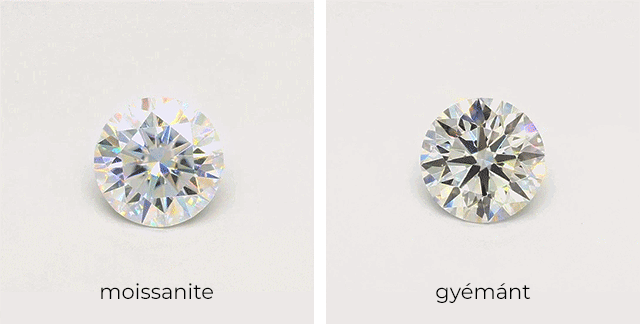 Moissanite és gyémánt