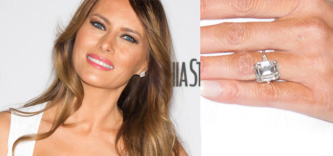Melanie Trump eljegyzési gyűrűje
