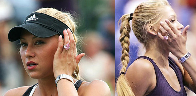 Anna Kournikova eljegyzési gyűrűje