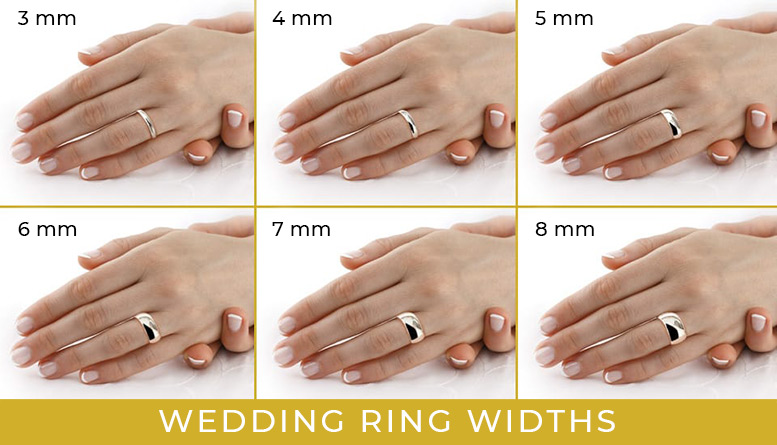 Wedding ring widths